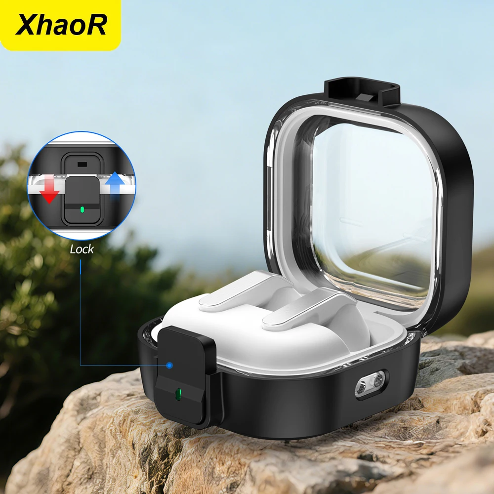 Capa Transparente de Segurança para Samsung Galaxy Buds 4 / Buds 4 Pro, Estojo de Proteção para Fones de Ouvido com Chaveiro para Buzz4 Pro Coque