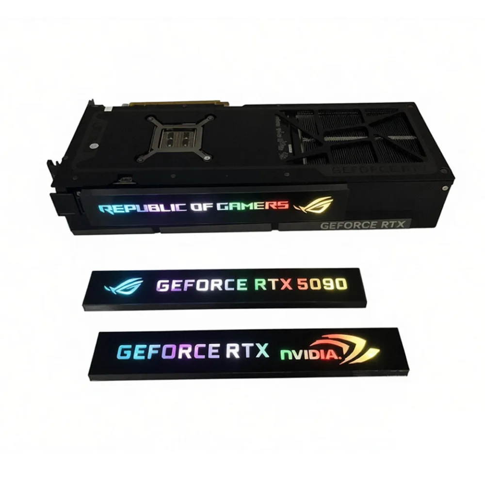 Painel Lateral RGB Personalizável para GPU 5080, 5V 3PIN, Placa de Iluminação para Placa de Vídeo 5090 VGA, RGB AURA SYNC, para Modding de PC e Water Cooler