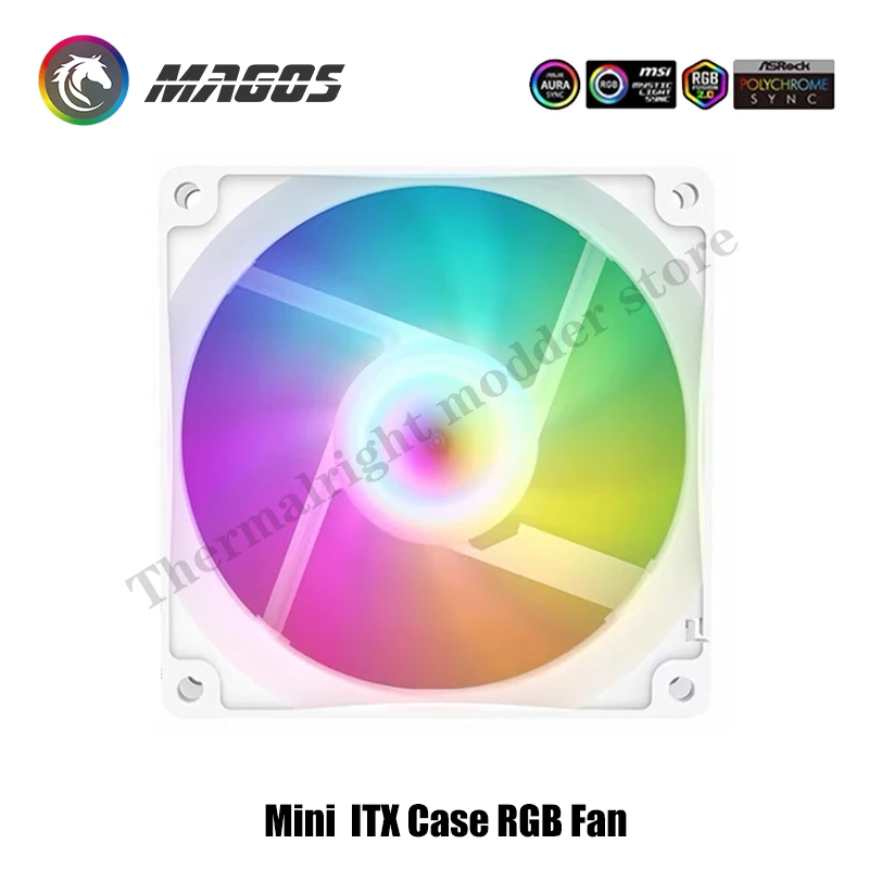 Mini itx rgb caso ventilador 8/9cm jogo de água/ar refrigeração radiador cooler ventilador 9225/8025, placa-mãe 5v sincronização + 4pin pwm