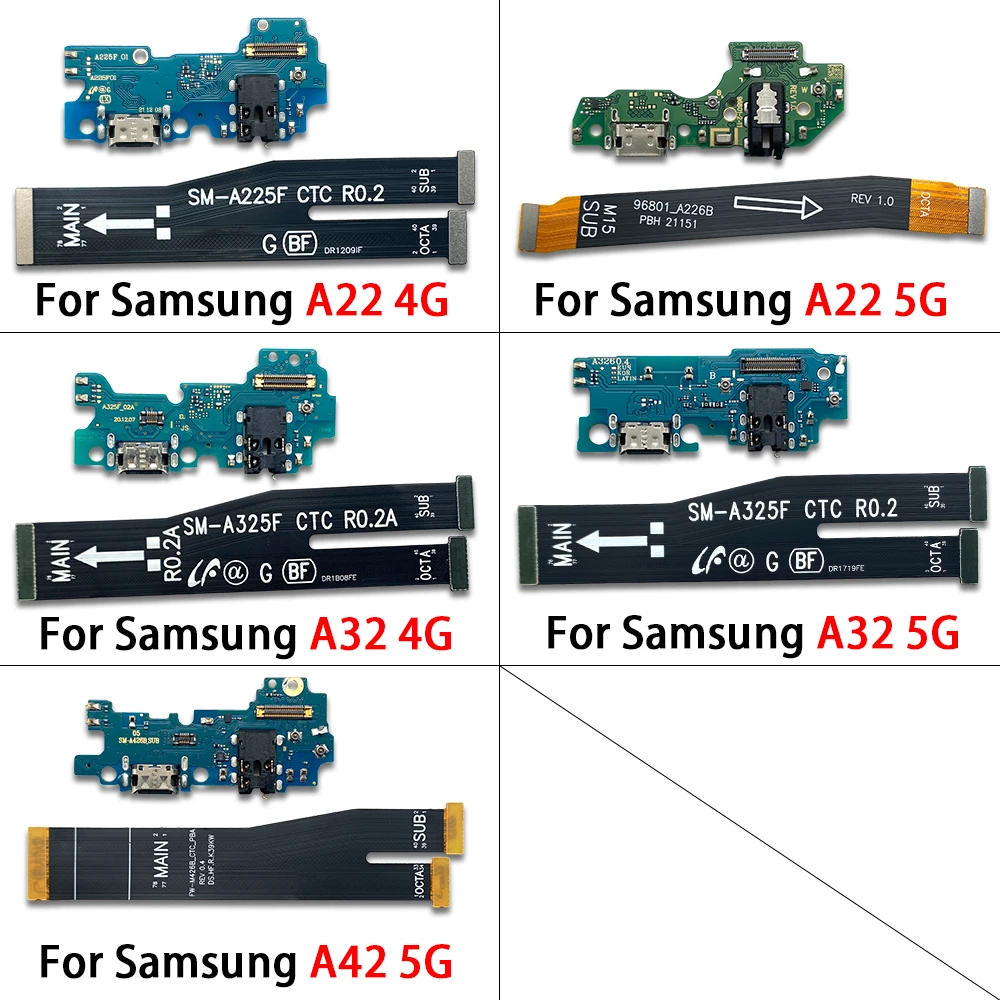 Conector doca usb porta de carregamento cabo flexível para samsung a22 a32 a42 4g 5g a225f a226 a325f a336 placa carregador com módulo microfone