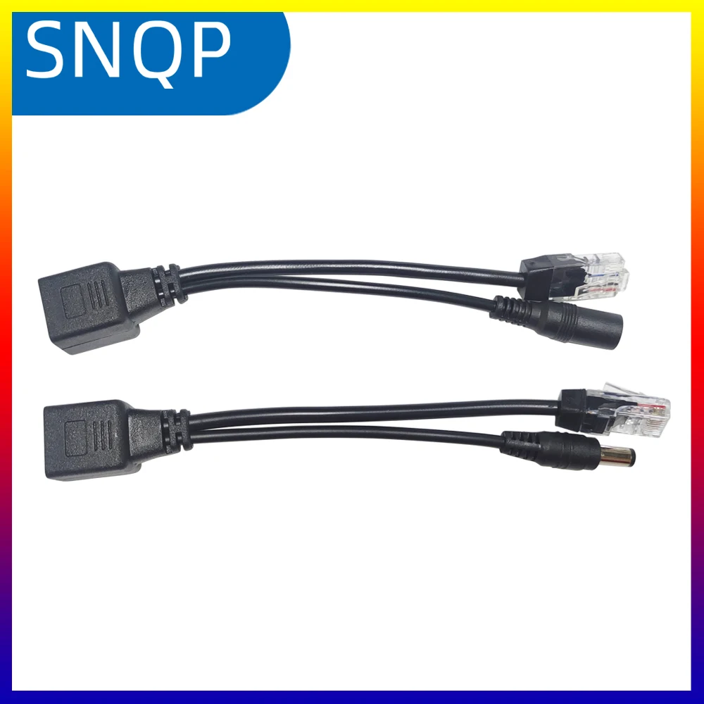 Cabo POE Passivo Adaptador de Energia sobre Ethernet Cabo Divisor Injetor Módulo de Fonte de Alimentação 12-48v para Câmera IP