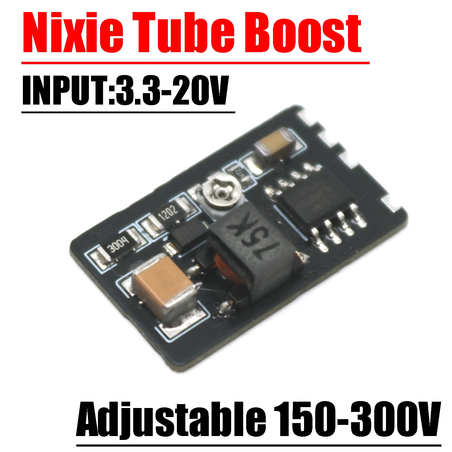 Conversor de Tensão DC-DC para Tubo Nixie 3.3V-20V para 150-300V 160V 170V 200V, Fonte de Alimentação de Alta Tensão, Relógio Olho Mágico 6E1 6E2 IN12 IN14