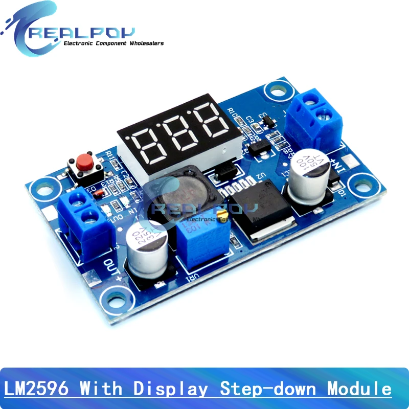 LM2596 DC Step Down Converter, regulador de tensão, LED Display voltímetro, fonte de alimentação ajustável, Buck Adapter, 4.0-40 a 1.3-37V LM2596 DC Step Down Converter, regulador de tensão, LED Display voltímetro, fonte de alimentação ajustável, Buck Adapter, 4.0-40 a 1.3-37V