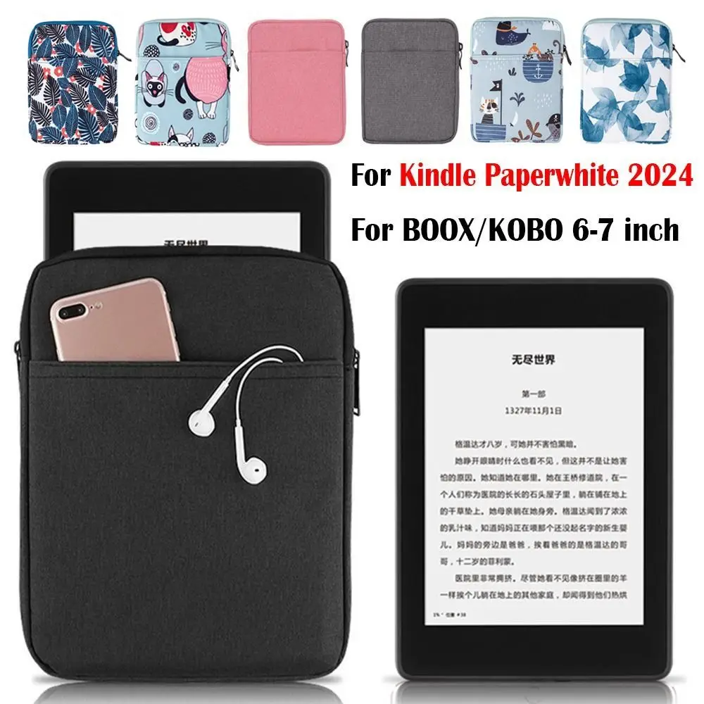 12a geração 6-7 polegadas e-reader manga anti risco à prova de choque saco de armazenamento sa568b para kobo/boox/kindle paperwhite 2024 12a geração 6-7 polegadas e-reader manga anti risco à prova de choque saco de armazenamento sa568b para kobo/boox/kindle paperwhite 2024