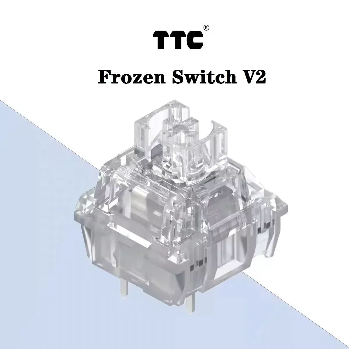 Ttc interruptor congelado silencioso v2 linear mx interruptores teclado mecânico para jogos 3 pinos 39g rgb transparente personalizado diy teclado gamer