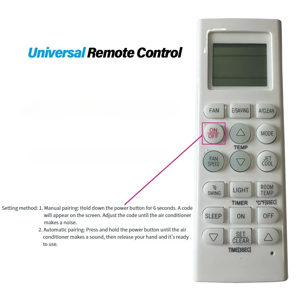 Controle Remoto Universal para Ar Condicionado LG Compatível com Todos os Modelos (Aplicável a Ar Condicionado Split) Fácil de Configurar