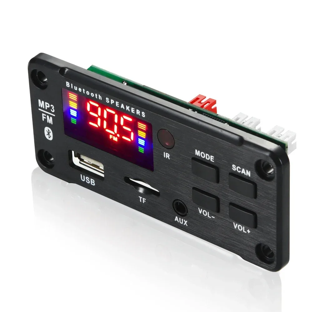 2*25w 50w amplificador bluetooth mp3 decodificador placa de áudio dc 5v 12v fonte de alimentação usb tf rádio fm mp3 player para alto-falante música do carro