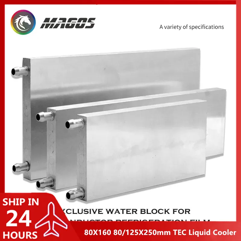 Bloco de resfriamento de água de alumínio 80X160 80/125X250mm Servidor Mineiro Radiador de mineração TEC Refrigerador líquido