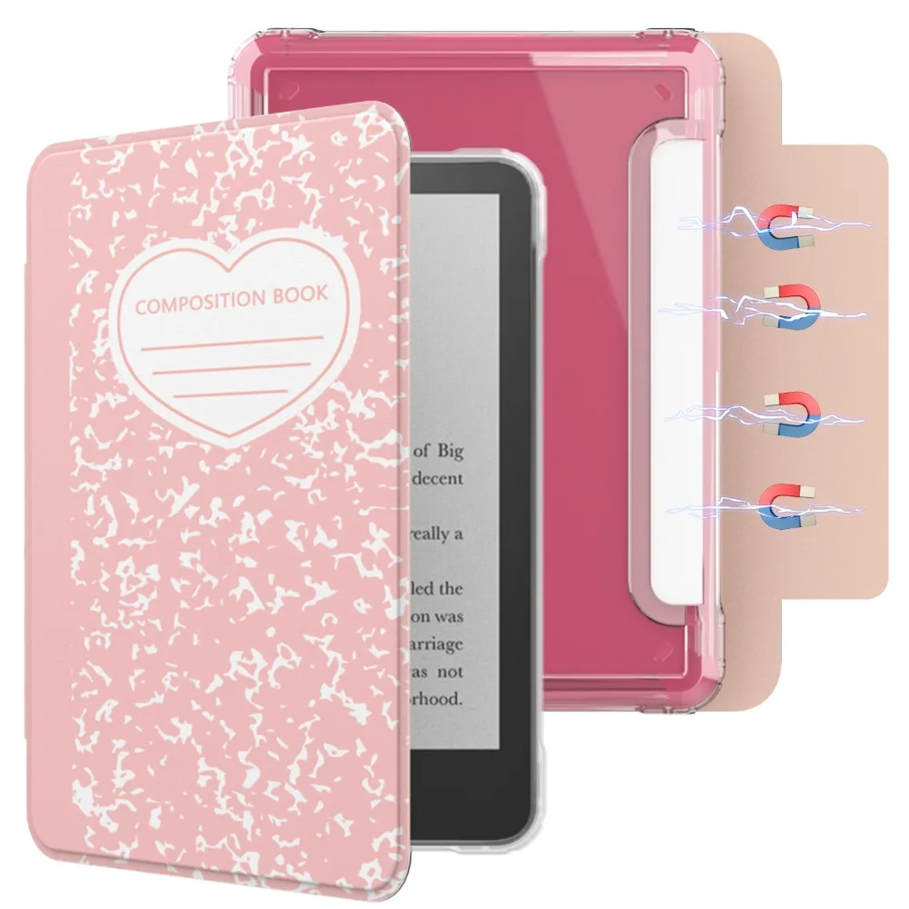 Auto wake/sleep e-reader caso capa magnética acrílica ajustável para kindle paperwhite 12th gen 2024 7 polegada colorsoft