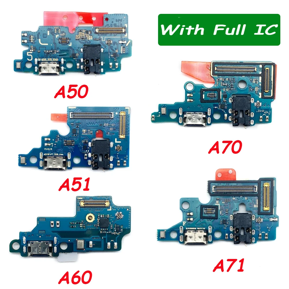 Porta de carregamento usb para samsung a71 a70 a51 a50 a41 a40 a31 a30 a21s a20 a60 a10 doca conector placa microfone