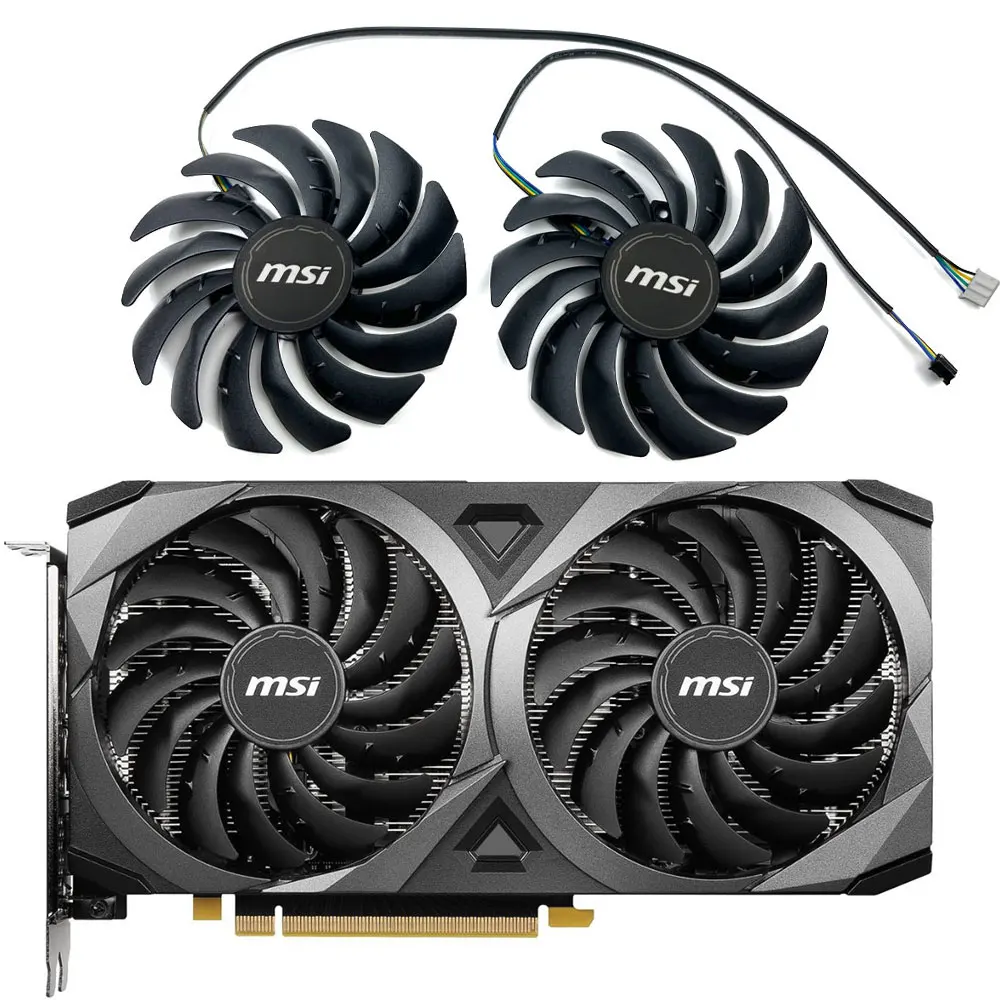 Novo ventilador gpu 95mm pld10010b12hh rtx 3060 ventus 2x, para msi ventus geforce rtx 3060、3060ti、 3070 ventus 2x ventilador de refrigeração de placa de vídeo