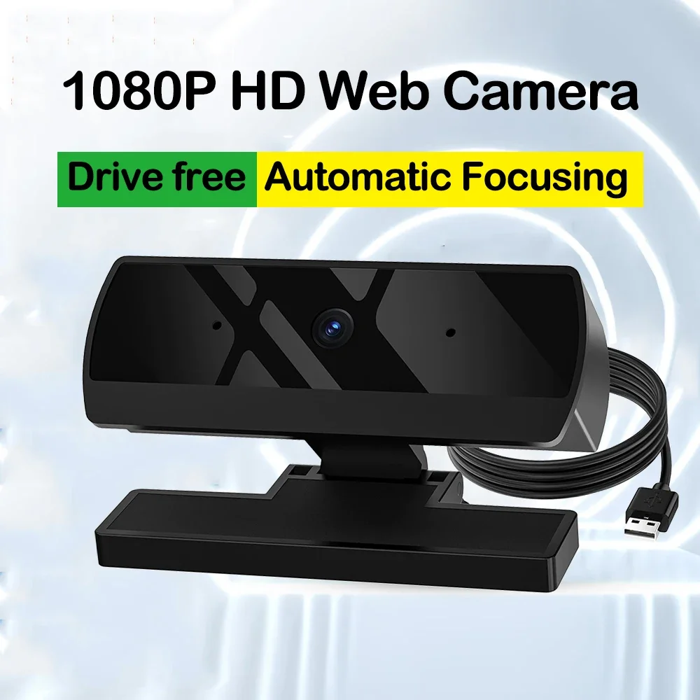 Hd 1080p câmera web usb câmera web com microfone autofoco câmera computador portátil streaming ao vivo webcam para chamadas de vídeo