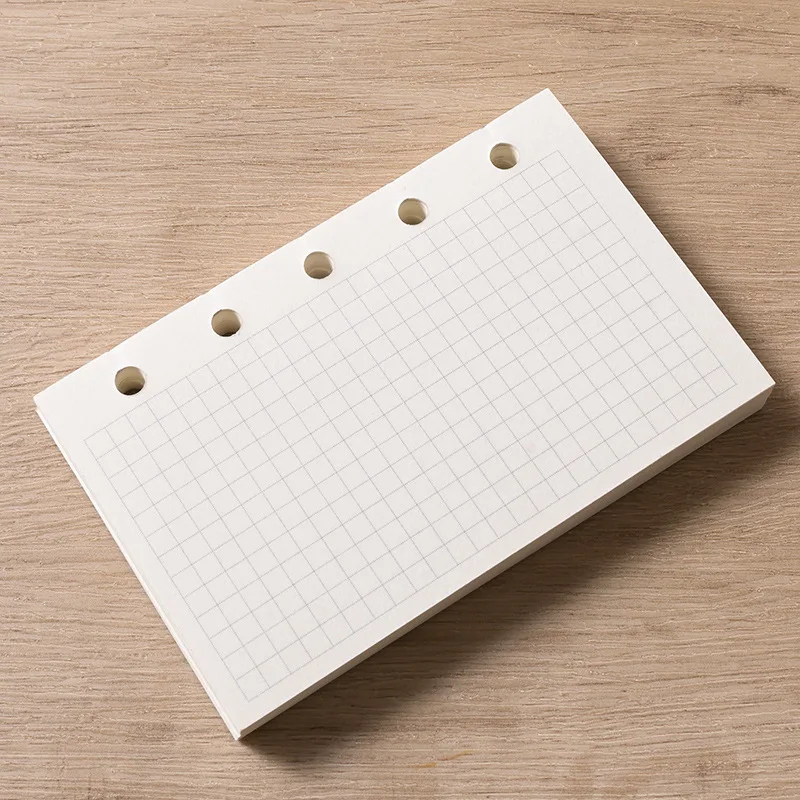M5/a8 folha solta caderno recarga espiral pasta página interna semanal mensal para fazer linha ponto grade dentro de papel papelaria