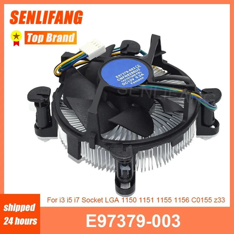 Para Intel E97379-003 Core i3/i5/i7 Soquete LGA1150/1155/1156 Dissipador de Calor Silencioso de 4 Pinos com Ventoinha de CPU de 90mm Dissipador de Calor de Alumínio DC12V 0.2A