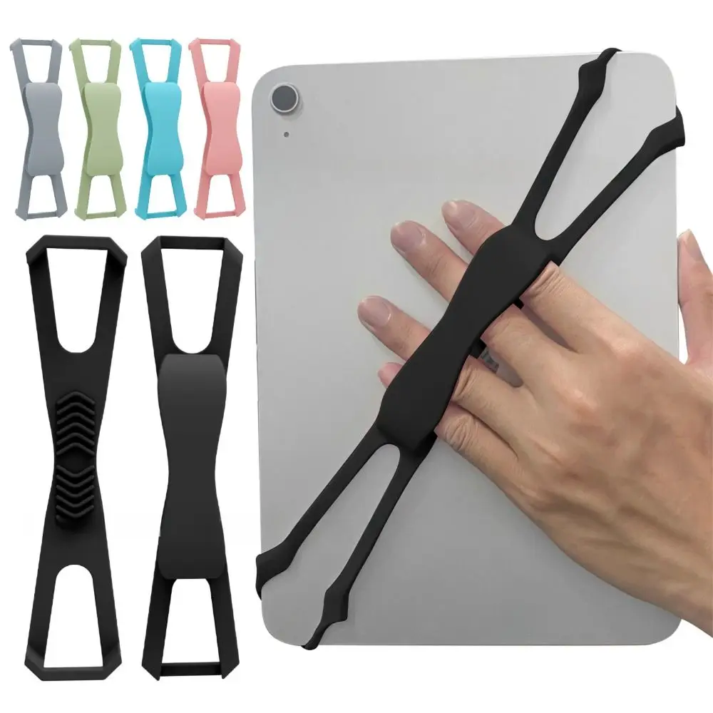 Alça de mão segura para tablet de silicone, 6/7/8/10 polegadas, antiderrapante, aperto de dedo, ergonômico, elástico alto para Kindle/Kobo/Boox/Lenovo