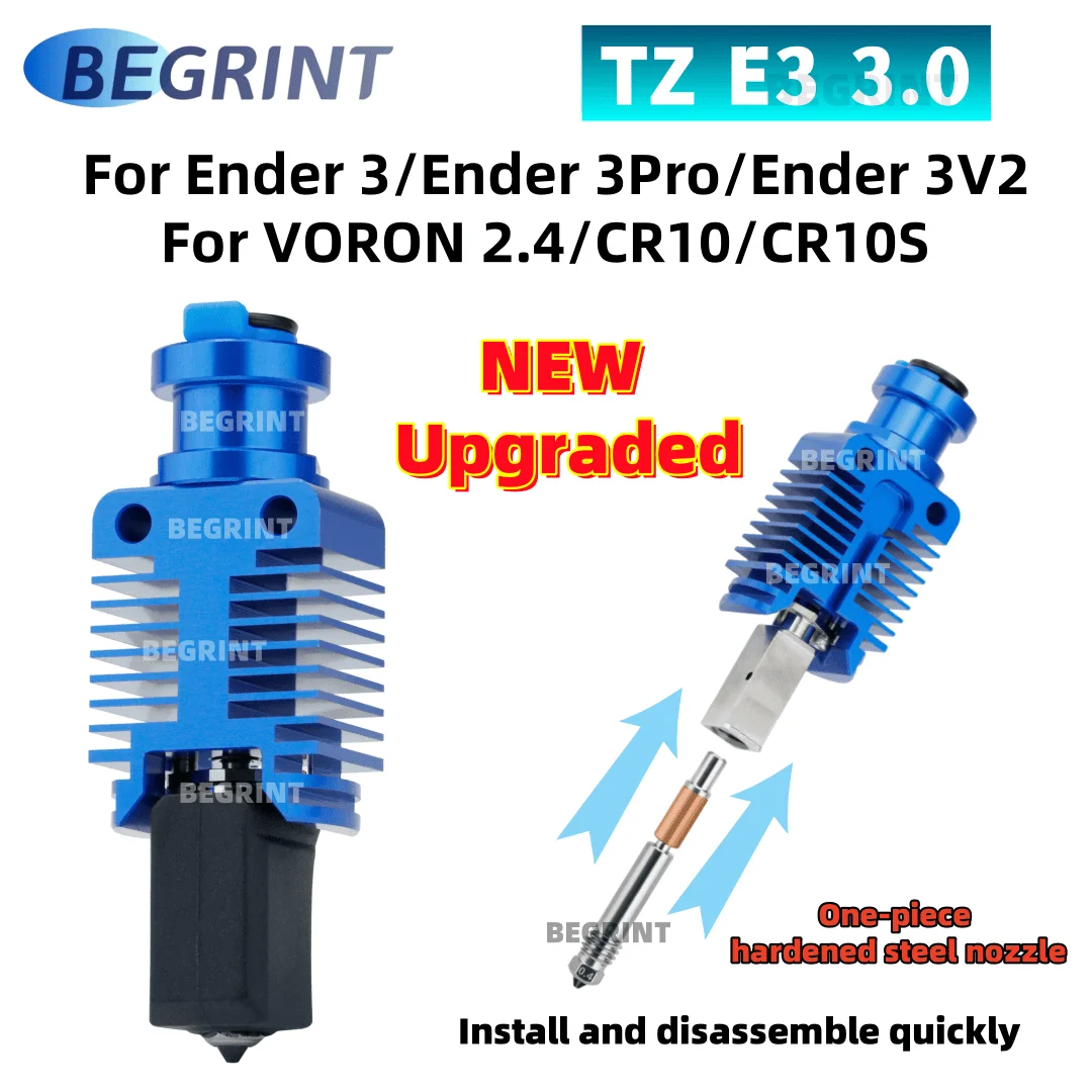 Nova atualização TZ-E3 3.0 kit hotend para ender 3/cr10/voron 2.4 cabeça de impressão de alta velocidade extrusora hi-end j-head hot end para ender3 v2 Nova atualização TZ-E3 3.0 kit hotend para ender 3/cr10/voron 2.4 cabeça de impressão de alta velocidade extrusora hi-end j-head hot end para ender3 v2