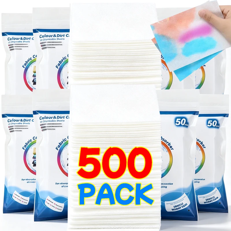 Folha de Absorção de Cor Não Tecida para Máquina de Lavar Roupa, Pano Coletor de Cor, Folha Anti-Manchas para Lavanderia, Pastilha Anti-Manchas para Roupa