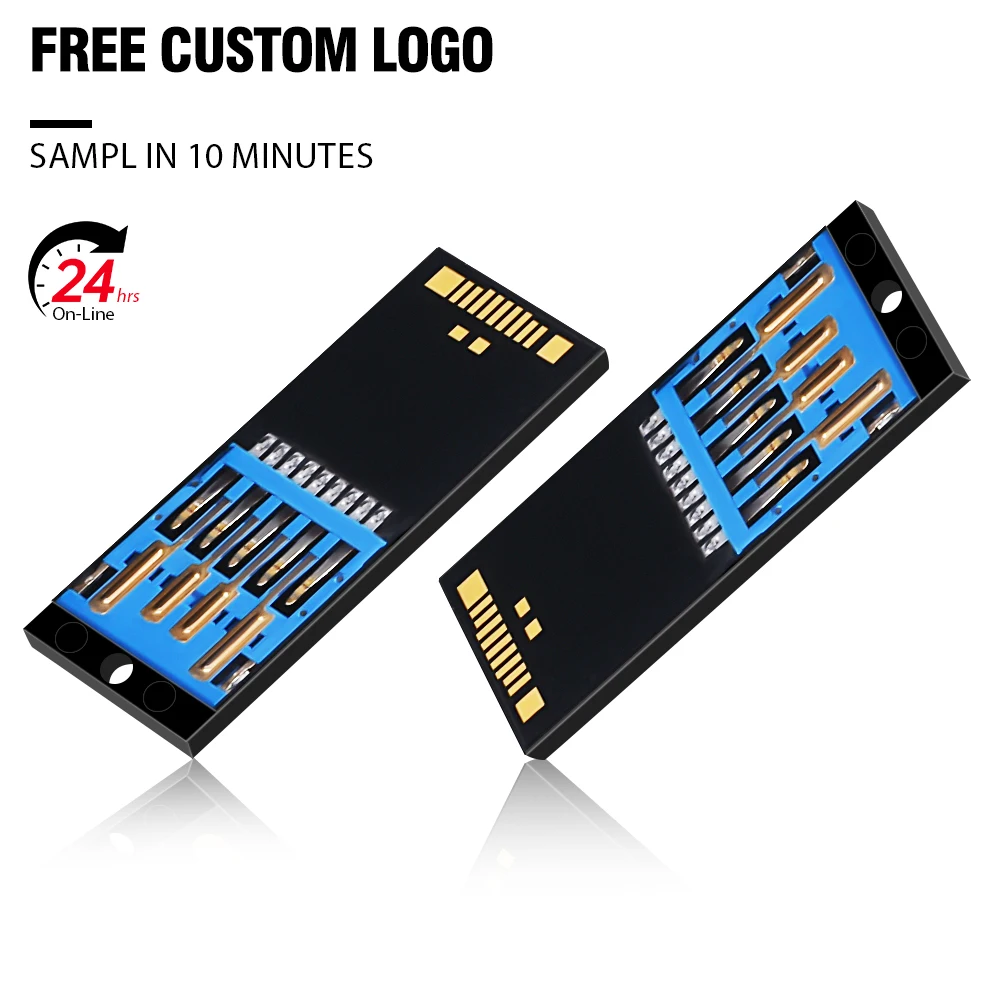 Pen Drive 128GB Preto Versão Ultra Fina Unidade Flash USB 3.0 de Alta Capacidade 64GB Leve e À Prova D 'Água com Forte Estabilidade