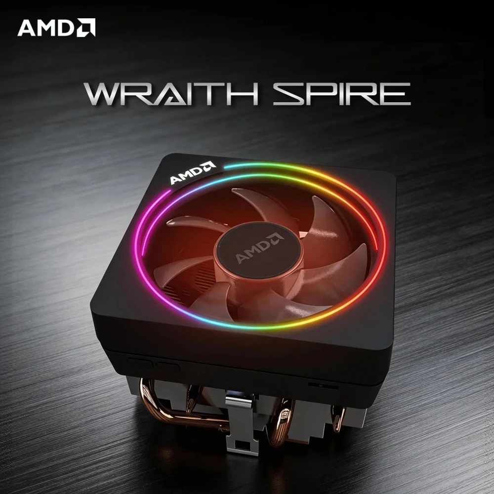 NOVO Cooler AMD Wraith RGB Compatível com Placas-Mãe AMD, Suporte para Processadores AMD R3 R5 R7 R9