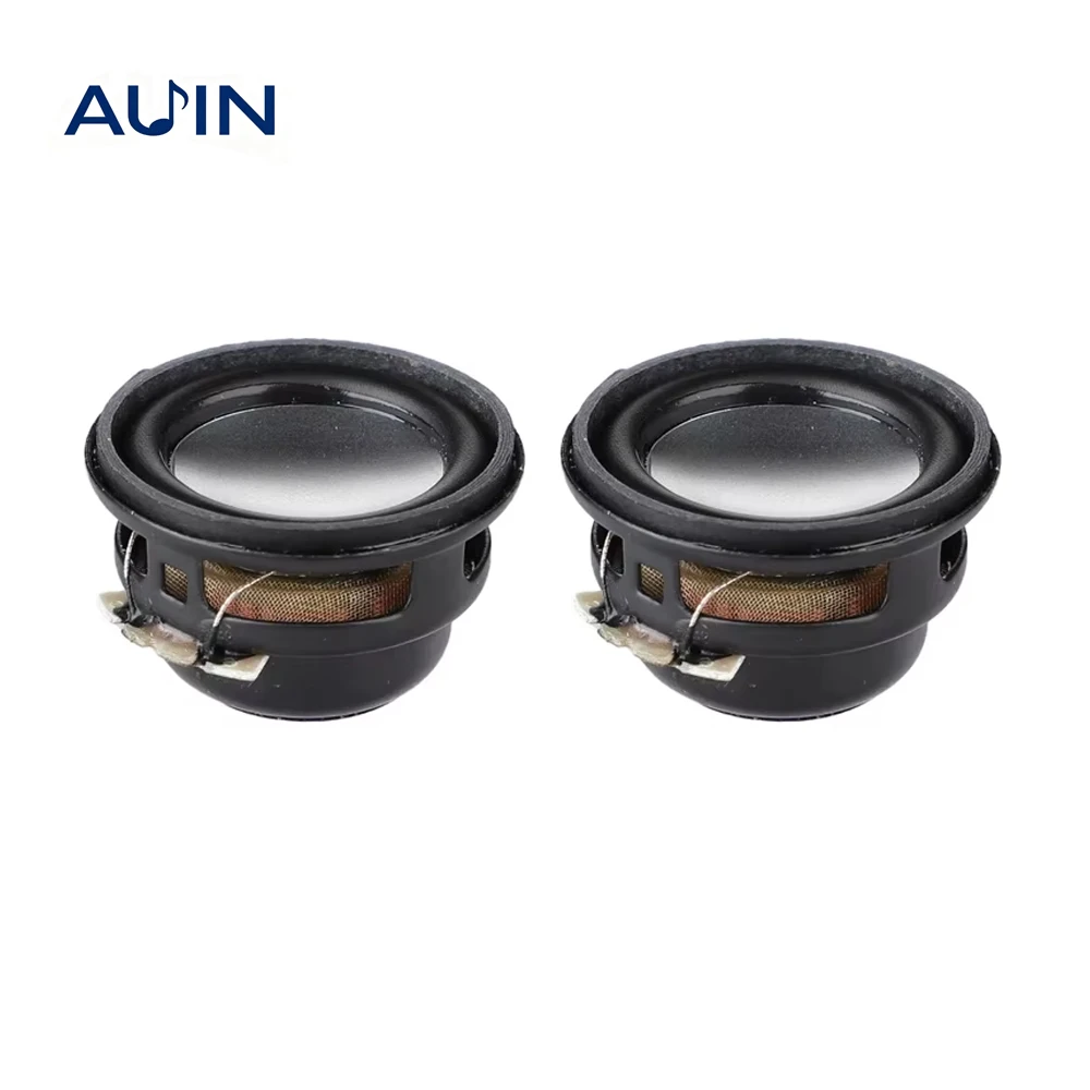 AUIN 2pcs Mini Alto-falantes de Áudio 27MM 4 Ohm 3W, Alto-falantes Portáteis Multimídia com Graves, Woofer de Áudio para Home Theater