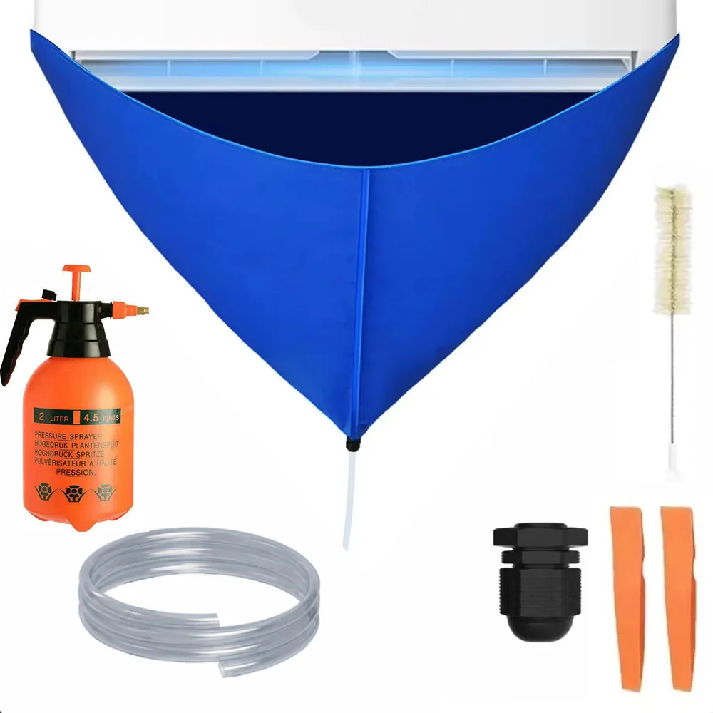 Kit de Limpeza para Ar Condicionado, Saco de Limpeza para Unidade Split, Sacos de Limpeza para Ar Condicionado com Regador, Escovas de Limpeza para Ar Condicionado Doméstico
