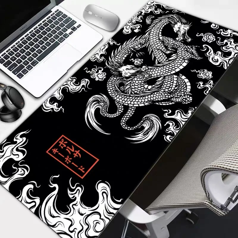Mousepad Gamer Grande XXL Dragão Japonês para Teclado e Mouse, Tapete de Mesa de Alta Velocidade, Anime 900x400 700x300