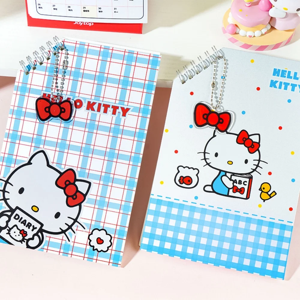 Caderno A5 original da Sanrio, com desenho da Hello Kitty, pautado horizontalmente, com capa removível, ideal para estudantes, material escolar, presente para estudantes e mulheres.