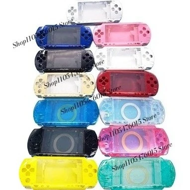 Capa Transparente para PSP 1000, Carcaça de Substituição Completa com Kit de Botões