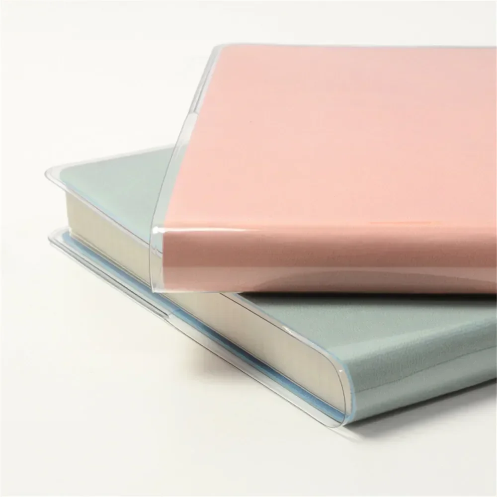 Capa protetora transparente de pvc à prova d'água para a6 a5 notebook diário planejador livro diário protege capa material de escritório