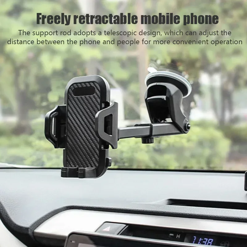 Suporte universal do telefone do carro otário, 360 °, pára-brisa, painel, suporte celular móvel, suporte para smartphones, novo