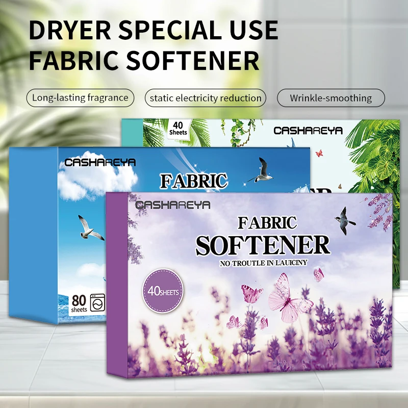 Folhas para Secadora de Roupas com Remoção de Odor Estático, Aroma de Lavanda, Amaciante de Tecidos para Máquina de Secar