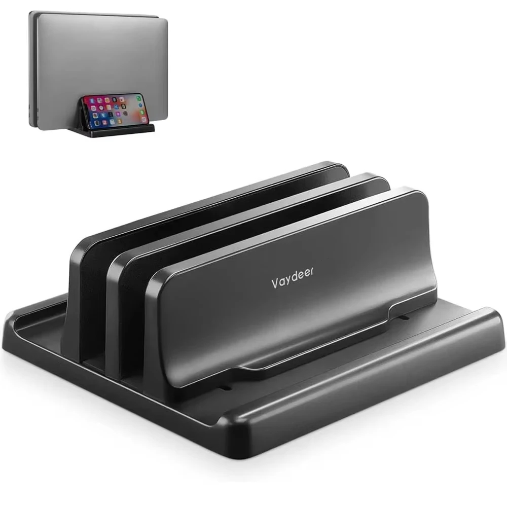 Vaydeer-Portátil Vertical Suporte de Plástico Laptop, Macbook Holder, Tablet, Suporte do telefone, Desktop ajustável, Notebook Dock, Espaço Salvar Acessório Vaydeer-Portátil Vertical Suporte de Plástico Laptop, Macbook Holder, Tablet, Suporte do telefone, Desktop ajustável, Notebook Dock, Espaço Salvar Acessório