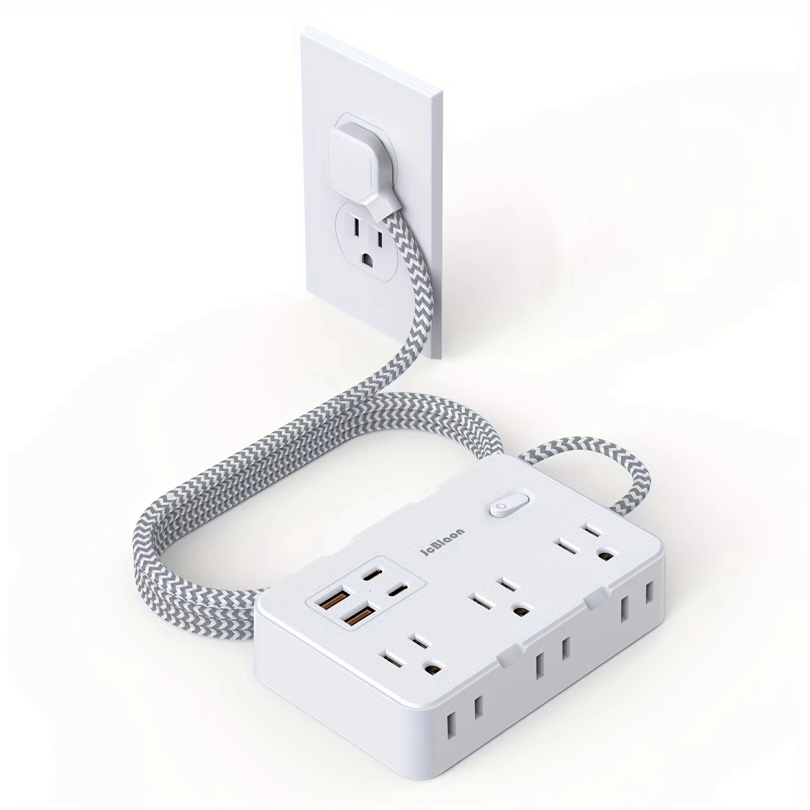 Eua plug ac tomada multiprise power strip trançado cabo de extensão casa inteligente tomada elétrica filtro de rede usb tipo-c carregamento