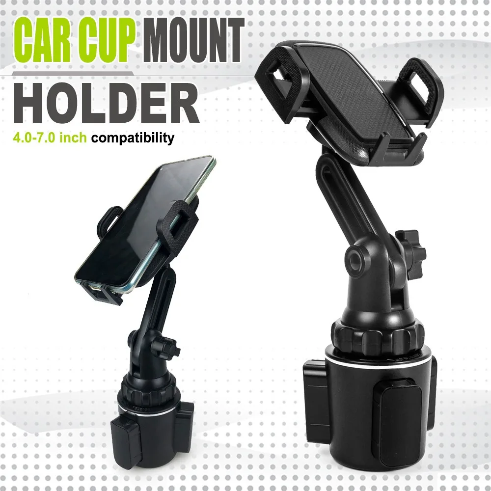 Suporte Universal para Copo de Carro com Montagem para Telefone, Suporte Rotativo 360 para Celulares iPhone e Android, Acessórios para GPS