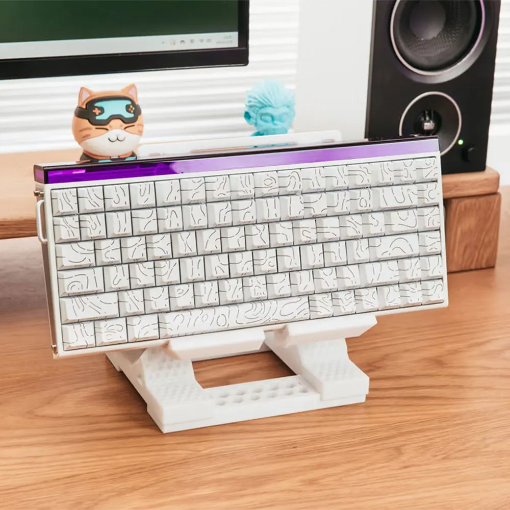 Teclado Mecânico com Fio AULA HERO84 HE RGB com Ritmo Musical, Taxa de Retorno de 8K, Teclado com Switch Magnético, Acessório de Computador para Gamers