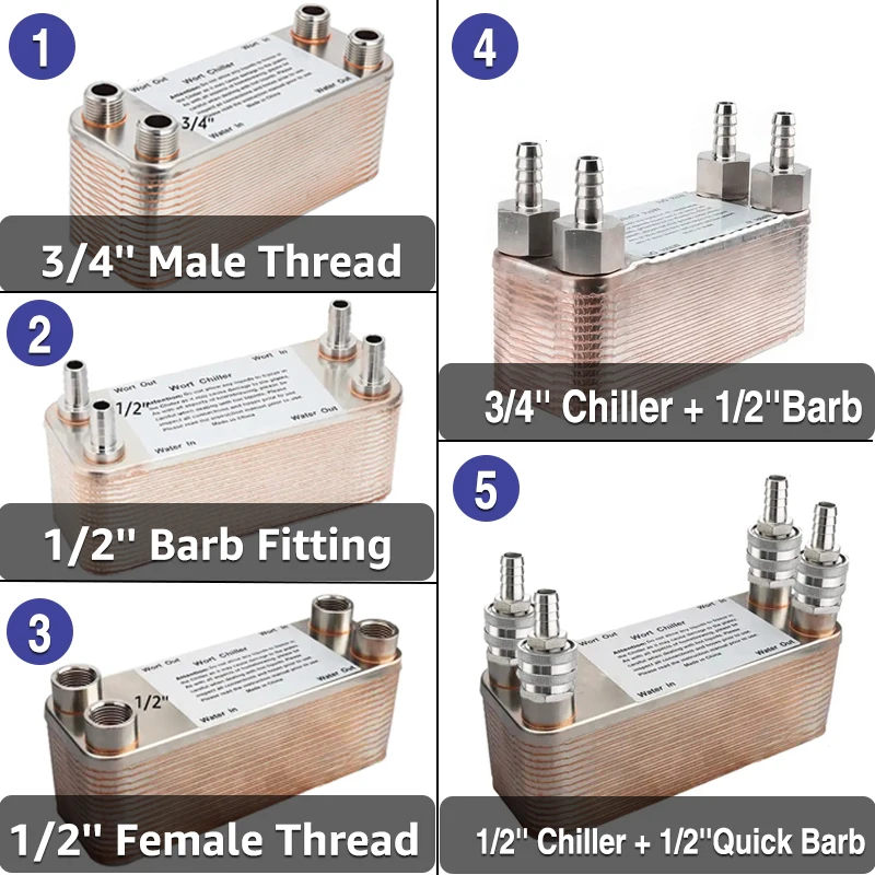 Homebrew Beer Wort Chiller, 30 Placa, Trocador De Calor, Brewing Beer Cooler, Contrafluxo Chiller, Cobre Soldado Piso, Aquecimento De Água Homebrew Beer Wort Chiller, 30 Placa, Trocador De Calor, Brewing Beer Cooler, Contrafluxo Chiller, Cobre Soldado Piso, Aquecimento De Água