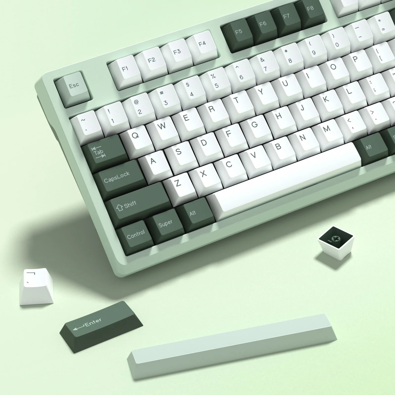 Kbdiy gmk botânico keycap cereja perfil duplo tiro pbt iso keycaps para gamer kit de teclado mecânico ponto de jogo retro gmk67