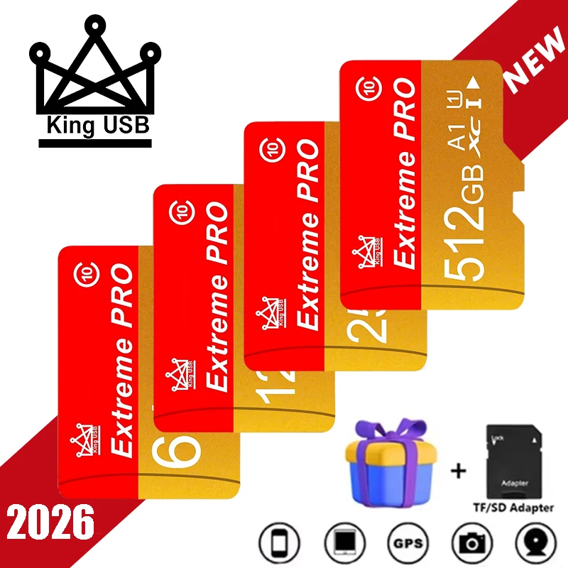 Cartão de Memória Micro TF Classe 10 de Alta Velocidade A1 Mini TF SD para Smartphone, Câmera e Gravação - 8GB, 16GB, 32GB, 64GB, 256GB, 512GB Cartão de Memória Micro TF Classe 10 de Alta Velocidade A1 Mini TF SD para Smartphone, Câmera e Gravação - 8GB, 16GB, 32GB, 64GB, 256GB, 512GB