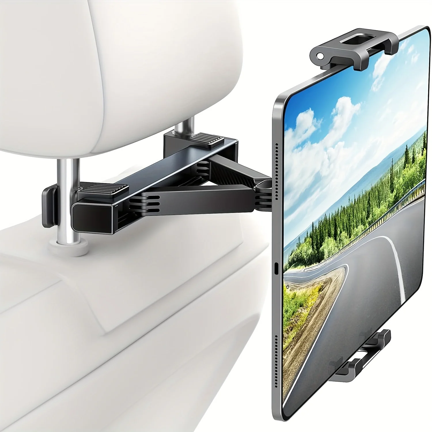 Suporte de telefone para carro com rotação de 360 graus e suporte para tablet para banco traseiro - Suporte de travesseiro para encosto de cabeça confortável e de alta qualidade Suporte de telefone para carro com rotação de 360 graus e suporte para tablet para banco traseiro - Suporte de travesseiro para encosto de cabeça confortável e de alta qualidade