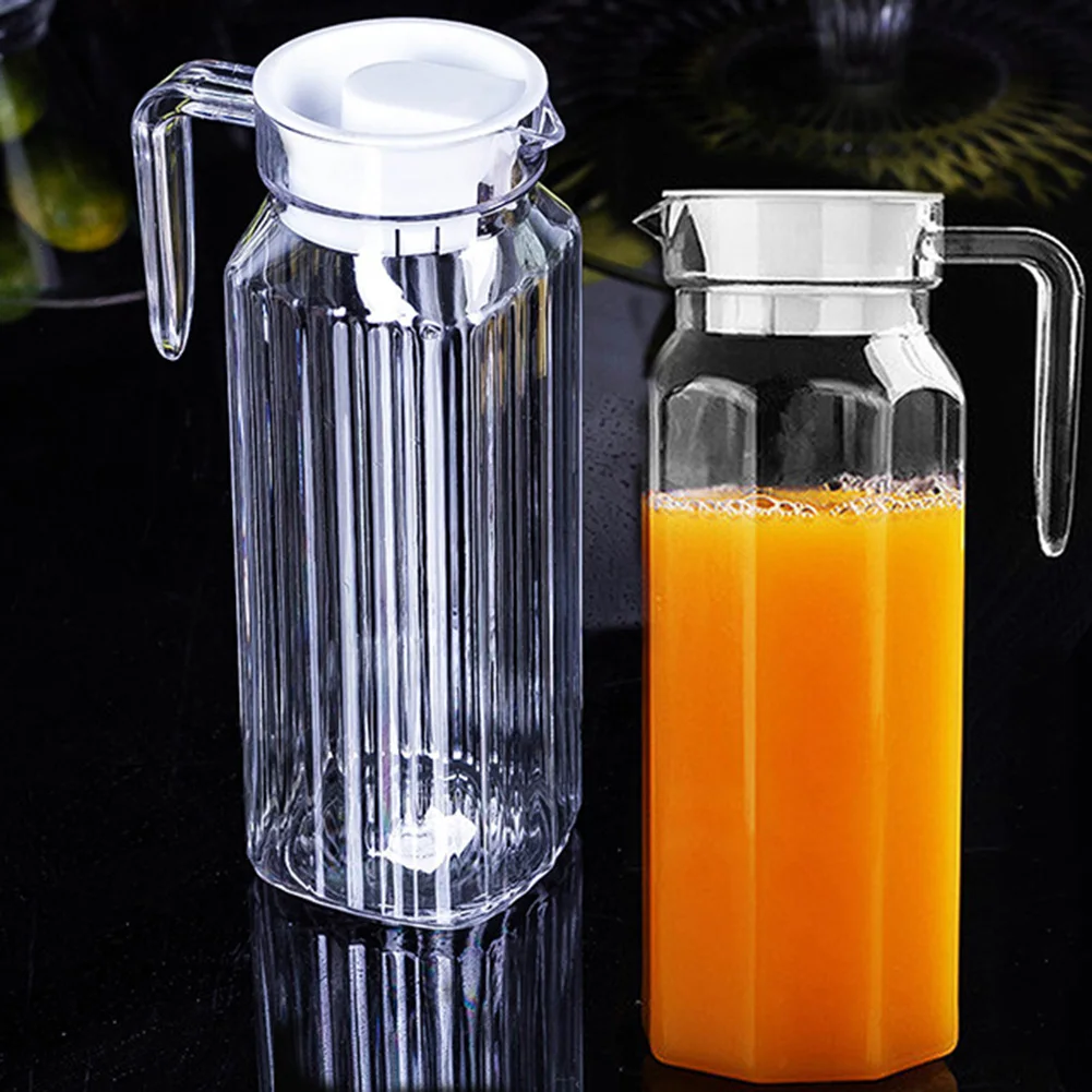 Jarro de suco de água 1.1l, garrafa transparente de plástico para armazenar sucos frescos e bebidas para cozinha, geladeira, pote de armazenamento de bebidas