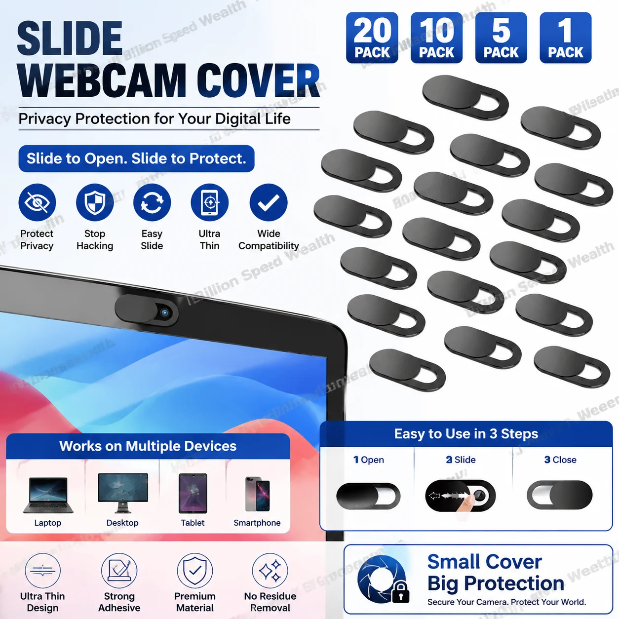 Capa Deslizante para Webcam (20/10/5/1 peças) - Protetor de Câmera para Laptop, Celular, iPad, PC, Macbook, Tablet - Adesivo de Privacidade Antiespionagem para Lentes Capa Deslizante para Webcam (20/10/5/1 peças) - Protetor de Câmera para Laptop, Celular, iPad, PC, Macbook, Tablet - Adesivo de Privacidade Antiespionagem para Lentes