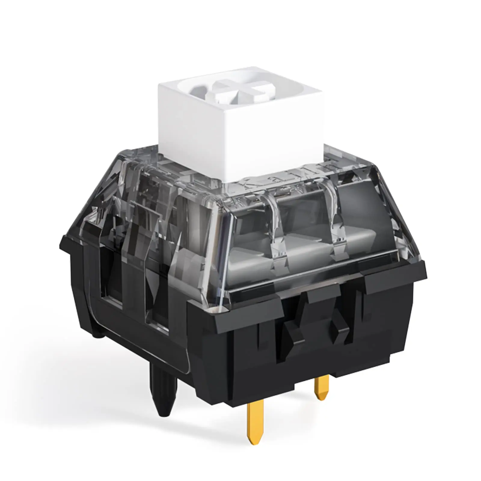 Switches Mecânicos Kailh Box White V2, 5 Pinos, 45gf, Clicky, Pré-Lubrificados, à Prova d'Água, para Kits de Teclado Gamer 60%