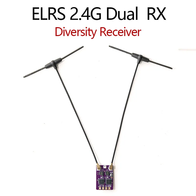 Receptor de diversidade ELRS 2.4G Antena dupla RX TCXO embutido para FPV Freestyle RC Racing Acessórios para drones de longo alcance Receptor de diversidade ELRS 2.4G Antena dupla RX TCXO embutido para FPV Freestyle RC Racing Acessórios para drones de longo alcance