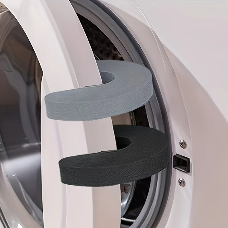 Conjunto de suporte de ventilação para máquina de lavar roupa, 2 peças de toque macio e anti-pitada | Rolha de porta de plástico, sem necessidade de bateria Conjunto de suporte de ventilação para máquina de lavar roupa, 2 peças de toque macio e anti-pitada | Rolha de porta de plástico, sem necessidade de bateria