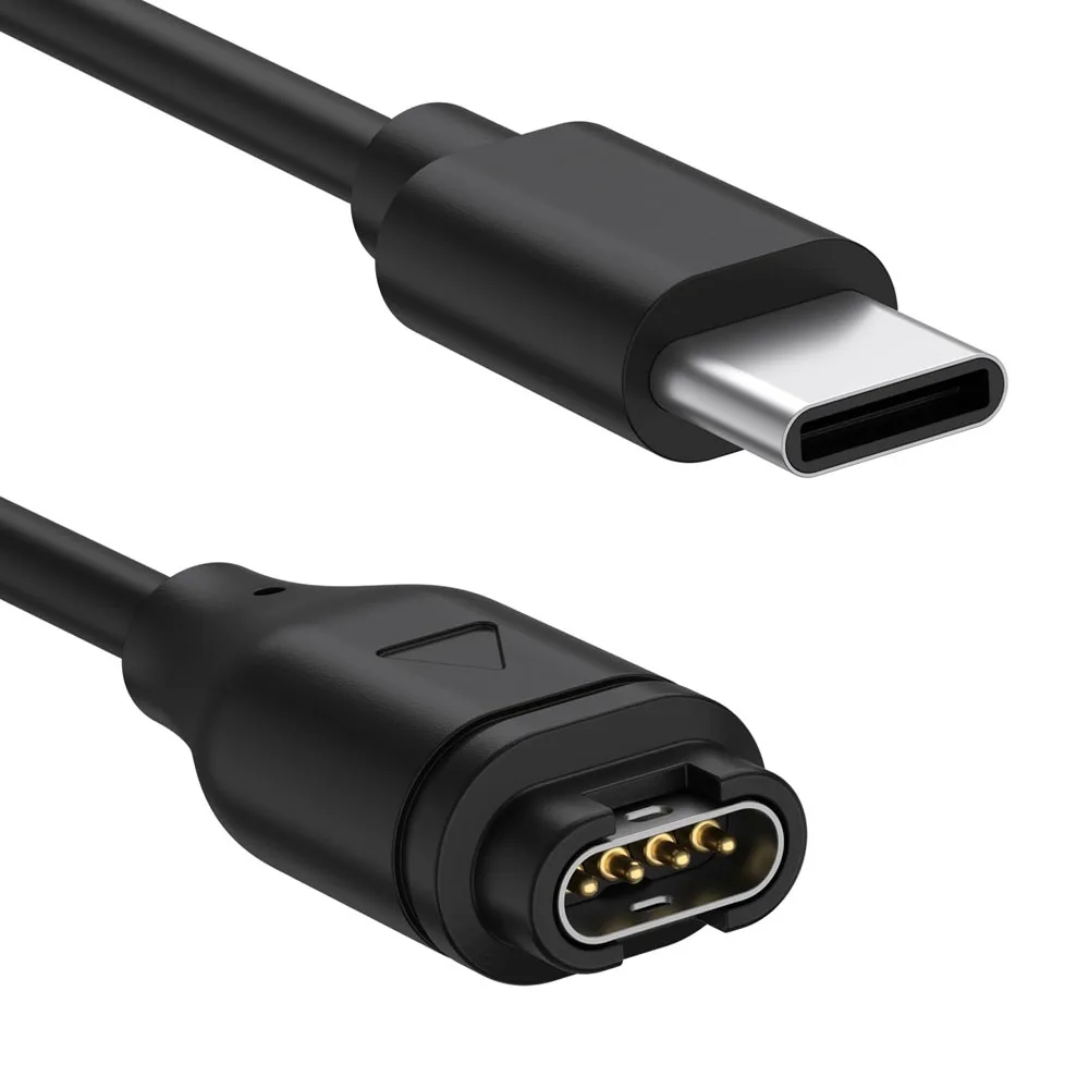 Cabo de carregamento usb tipo c para garmin venu 4/3/3s/2 sq fenix 8/7/6/5 vivoactive 6/5/4 cabo carregador smartwatch para forerunner 570