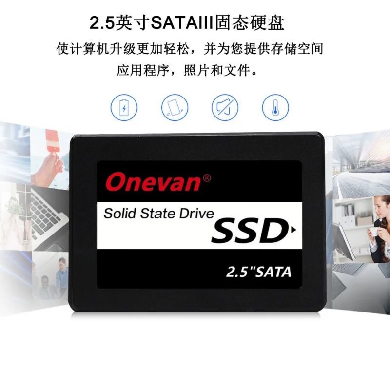 Disco Rígido Interno para Laptop SSD SATA de 2,5 Polegadas, Opções de Armazenamento de 960GB, 120GB, 240GB, 60GB Disponíveis para Upgrade de Computador