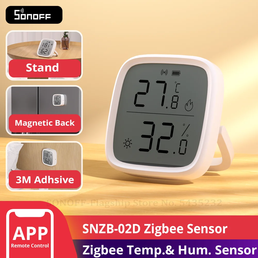 Sonoff SNZB-02D zigbee lcd inteligente sensor de umidade temperatura higrômetro termômetro sem fio alexa google casa alice
