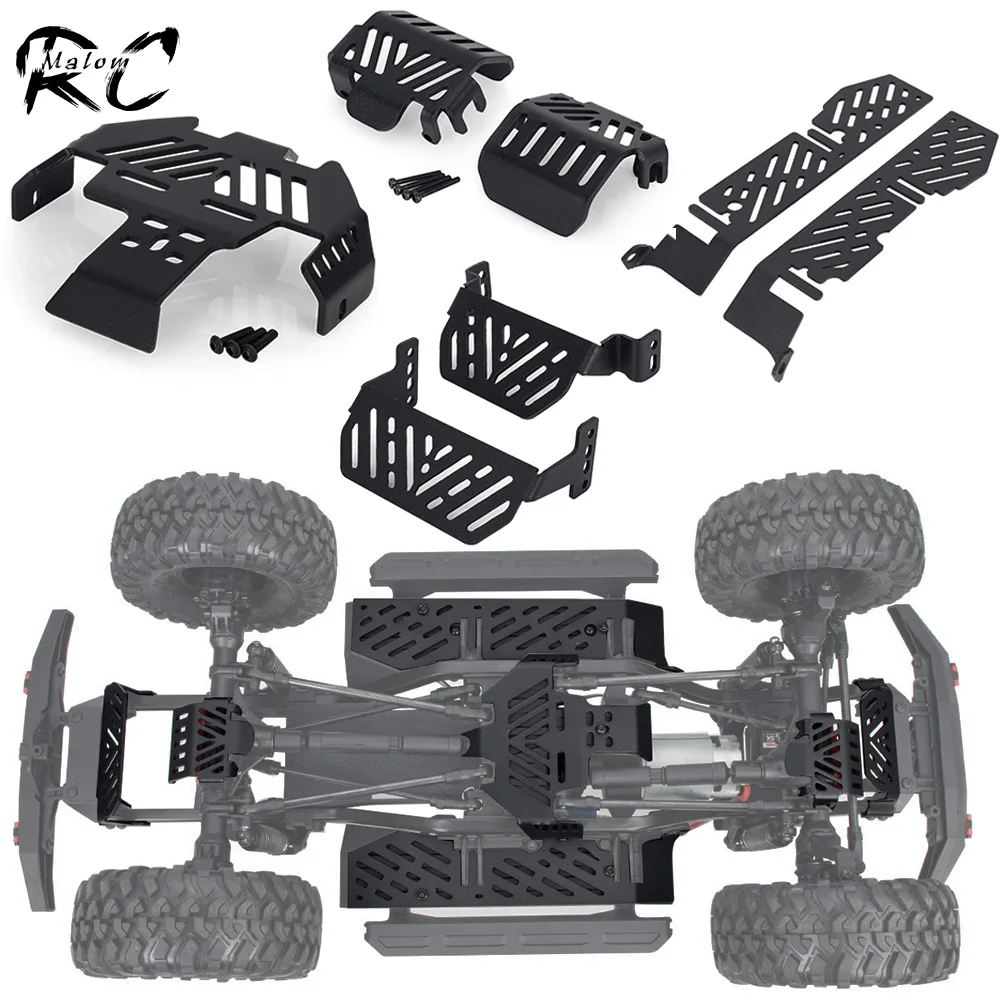 Kit de armadura de placa antiderrapante de metal TRX-4 TRX4, proteção inferior resistente para peças de atualização de crawler Traxxas 1/10 RC
