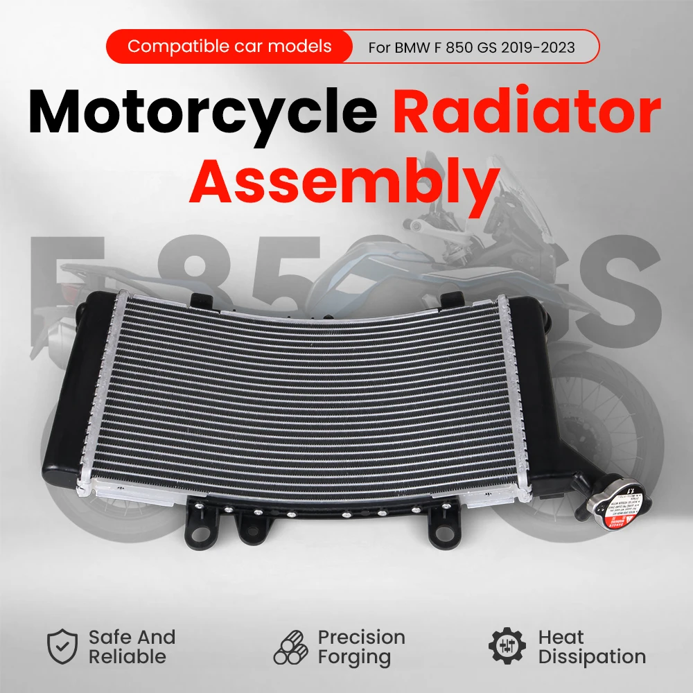 Radiador de Alumínio para Motocicleta, Resfriador de Óleo e Tanque de Água para BMW F750GS / F850GS F900R /XR GS Adventure