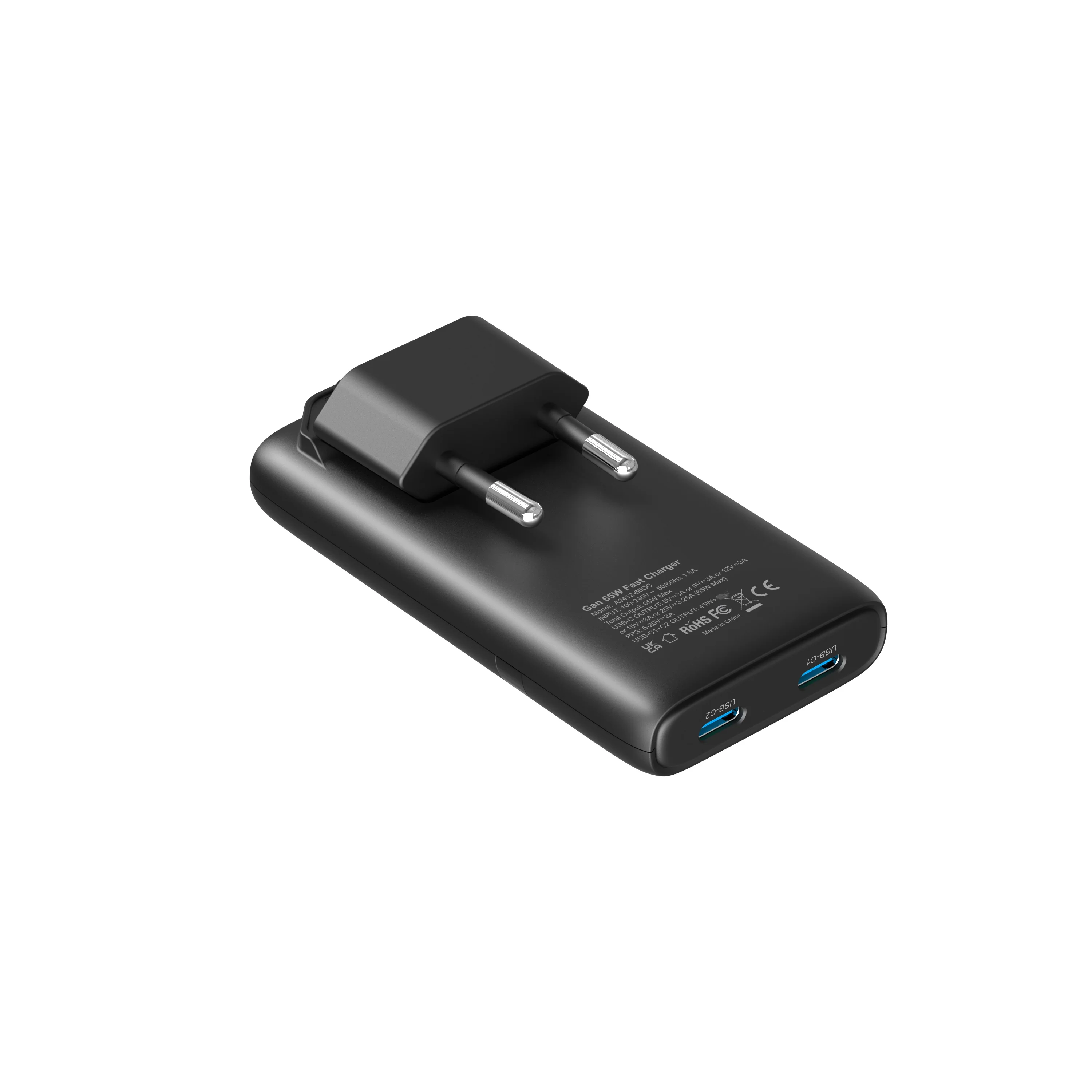 Carregador Tipo-C Ultra-Fino e Dobrável de 65W, Suporta Carregamento Rápido USB-C, Adequado para Carregar Smartphones e Dispositivos 5V/2.4A Carregador Tipo-C Ultra-Fino e Dobrável de 65W, Suporta Carregamento Rápido USB-C, Adequado para Carregar Smartphones e Dispositivos 5V/2.4A